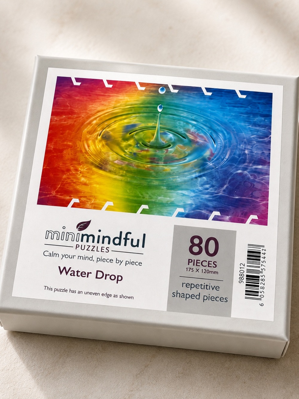 Wentworth Water Drop Premium 80 Pc Laser Cut Wooden Jigsaw Puzzle Mini Mindful